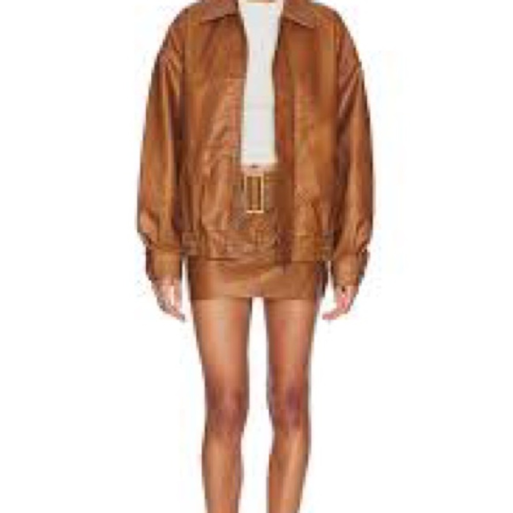 NWT Lioness Uma Fauc PU Leather Mini Skirt With Buckle Size S